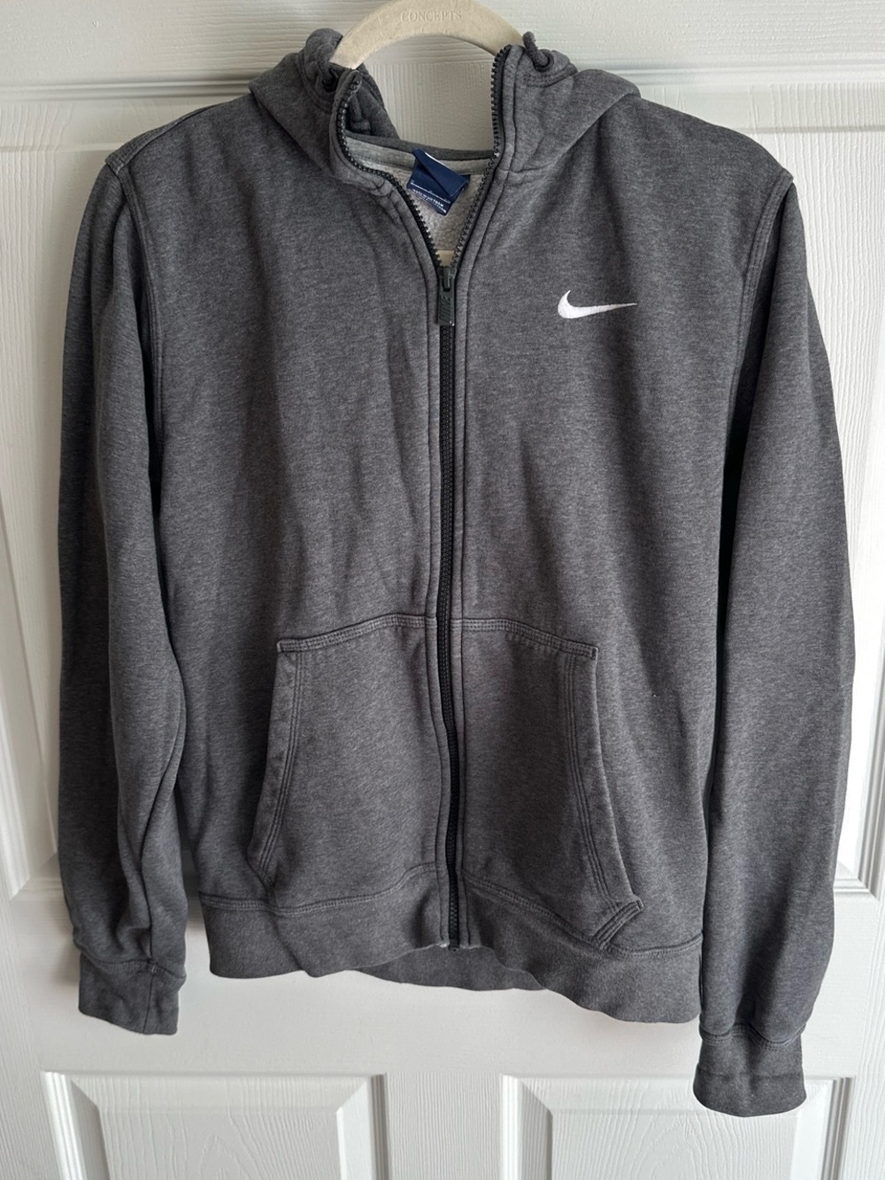 Nike Charcoal Gray Full-Zip Hoodie Sweatshirt
